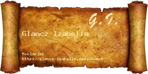 Glancz Izabella névjegykártya